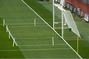 17 March 2015; A general view of the Hill 16 goal mouth with a protective barrier, to mind the goal mouth during the warm up. AIB GAA Hurling All-Ireland Senior Club Championship Final, Ballyhale Shamrocks, Co Kilkenny, v Kilmallock, Co Limerick. Croke Park, Dublin. Picture credit: Ray McManus / SPORTSFILE