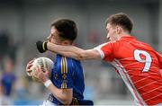 17 March 2015; Darragh Kennedy St Patrick's Cavan, in action against Brian Kennedy, St Patrick's Academy, Dungannon. Danske Bank MacRory Cup Final, St Patrick's Cavan v St Patrick's Academy, Dungannon, Athletic Grounds, Armagh. Picture credit: Oliver McVeigh / SPORTSFILE