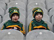 17 March 2015; Corofin supporters Alex Bane, five years, and his brother Jamie, 4, before the game. AIB GAA Football All-Ireland Senior Club Championship Final, Corofin, Co Galway, v Slaughtneil, Co Derry. Croke Park, Dublin. Picture credit: Ray McManus / SPORTSFILE