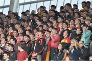 17 March 2015; Ardscoil Rís supporters during the game. SEAT Munster Schools Senior Cup Final, Rockwell College v Ardscoil Rís, Thomond Park, Limerick. Picture credit: David Maher / SPORTSFILE