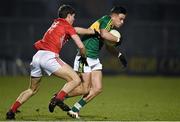 18 March 2015; Micheal Burns, Kerry, in action against Kevin Crowley, Cork. EirGrid Munster U21 Football Championship, Semi-Final, Kerry v Cork, Páirc Uí Rinn, Cork. Picture credit: Diarmuid Greene / SPORTSFILE