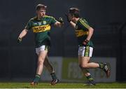 18 March 2015; Conor Keane, Kerry, left, celebrates with team-mate Matthew Flaherty, after scoring his side's first goal. EirGrid Munster U21 Football Championship, Semi-Final, Kerry v Cork, Páirc Uí Rinn, Cork. Picture credit: Diarmuid Greene / SPORTSFILE