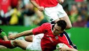 27 May 2000; David Wallace of Munster touches to score his side's try during the Heineken Cup Final between Munster and Northampton Saints at Twickenham Stadium in London, England. Photo by Matt Browne/Sportsfile