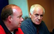 23 May 2000; Munster Rugby team manager Brian O'Brien, right, and coach Declan Kidney during a press conference at the Limerick Inn Hotel in Limerick. Photo by Brendan Moran/Sportsfile