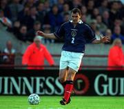 30 May 2000; Christian Dailly of Scotland during the International Friendly match between Republic of Ireland and Scotland at Lansdowne Road in Dublin. Photo by Aoife Rice/Sportsfile