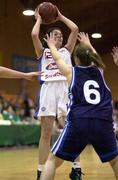 29 January 2000; Christine Kiely of Avonmore Wildcats in action against Ciara Fenton of Killester during the Senior Women's Sprite Cup Semi-Final match between Avonmore Wildcats and Killester at the National Basketball Arena in Tallaght, Dublin. Photo by Brendan Moran/Sportsfile