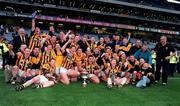 17 March 2000; The Crossmaglen Rangers players and officals celebrate following the AIB All-Ireland Senior Club Football Championship Final between Crossmaglen Rangers, Armagh, and Na Fianna, Dublin, at Croke Park in Dublin. Photo by Damien Eagers/Sportsfile