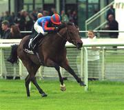 28 May 2000; Darwin, with Mick Kinane up, on the way to winning The Napolina EBF Maiden at The Curragh Racecourse in Kildare. Photo by Sportsfile