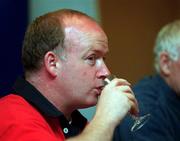 23 May 2000; Munster coach Declan Kidney during a Munster Rugby press conference at the Limerick Inn Hotel in Limerick. Photo by Brendan Moran/Sportsfile