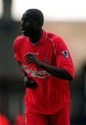 21 May 2000; Djimi Traore of Liverpool during the Steve Staunton and Tony Cascarino Testimonial match between Republic of Ireland and Liverpool at Lansdowne Road in Dublin. Photo by Brendan Moran/Sportsfile