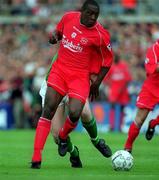 21 May 2000; Emile Heskey of Liverpool during the Steve Staunton and Tony Cascarino Testimonial match between Republic of Ireland and Liverpool at Lansdowne Road in Dublin. Photo by Damien Eagers/Sportsfile