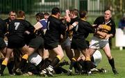 22 April 2000; Buccaneers and Young Munster players are involved in a heated exchange during the AIB All-Ireland League Division 1 match between Young Munster and Buccaneers at Tom Clifford Park in Limerick. Photo by Ray Lohan/Sportsfile