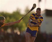 28 May 2000; Ollie Baker of Clare during the Senior Hurling Challenge match between Kilkenny and Clare at Young Ireland's GAA Ground in Gowran, Kilkenny. Photo by Ray McManus/Sportsfile