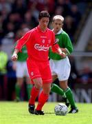 21 May 2000; Robbie Fowler of Liverpool during the Steve Staunton and Tony Cascarino Testimonial match between Republic of Ireland and Liverpool at Lansdowne Road in Dublin. Photo by Brendan Moran/Sportsfile