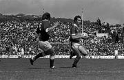 19 July 1981; Mikey Sheehy of Kerry in action against Christy Ryan of Cork during the Munster Senior Football Championship Final between Kerry and Cork at Fitzgerald Stadium in Killarney, Kerry. Photo by Ray McManus/Sportsfile