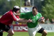 17 June 2000; Mike Mullins of Ireland is tackled by Philip Murphy of Canada during the Rugby International match between Canada and Ireland at Fletcher's Fields in Markham, Ontario, Canada. Photo by Matt Browne/Sportsfile