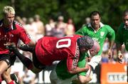 17 June 2000; Keith Wood of Ireland is tackled by Scott Stewart of Canada during the Rugby International match between Canada and Ireland at Fletcher's Fields in Markham, Ontario, Canada. Photo by Matt Browne/Sportsfile