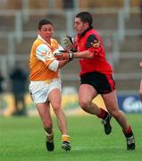 28 May 2000; Gearoid Adams of Antrim during the Bank of Ireland Ulster Senior Football Championship Quarter-Final match between Antrim and Down at Casement Park in Belfast, Antrim. Photo by David Maher/Sportsfile