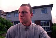 22 June 2000; Republic of Ireland and Tramere Rovers goalkeeper Joe Murphy poses for a portrait outside his family home in Glasnevin, Dublin. Photo by David Maher/Sportsfile