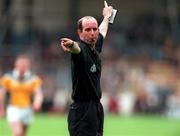 4 June 2000; Referee Michael Collins, Cork, during the Bank of Ireland Leinster Senior Football Championship Quarter-Final match between Offaly and Meath at Croke Park in Dublin. Photo by Damien Eagers/Sportsfile