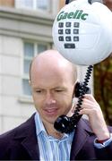 29 April 2004; Tyrone's Peter Canavan at the announcement by the Carphone Warehouse sponsored Gaelic Players' Association, of a 2 million Euro joint-venture with new telecommunications company, Club-Tel, at the Alexander Hotel in Dublin. Photo by Brian Lawless/Sportsfile