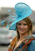 30 April 2004; Cathy Dowd, from Kildare, winner of the Best Dressed Lady competition during Ladies Day at Punchestown Racecourse in Kildare. Photo by Matt Browne/Sportsfile