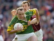 2 May 2004; John Crowley of Kerry in action against Gary Fahey of Galway during the Allianz National Football League Division 1 Final between Kerry and Galway at Croke Park in Dublin. Photo by Damien Eagers/Sportsfile