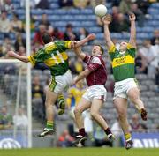 2 May 2004; Kerry's John Crowley and Declan O'Sullivan (11) in action against Gary Fahey of Galway during the Allianz National Football League Division 1 Final between Kerry and Galway at Croke Park in Dublin. Photo by Damien Eagers/Sportsfile