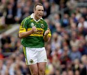 2 May 2004; John Crowley of Kerry celebrates after scoring a goal during the Allianz National Football League Division 1 Final between Kerry and Galway at Croke Park in Dublin. Photo by Damien Eagers/Sportsfile