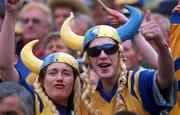 3 September 1995; Clare supporters during the Guinness All-Ireland Senior Hurling Championship Final between Clare and Offaly at Croke Park in Dublin. Photo by Brendan Moran/Sportsfile
