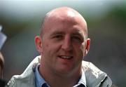 28 May 2000; Keith Wood watches on during the Rugby International match between Ireland XV and Barbarians at Lansdowne Road in Dublin, after playing in Munster's defeat to Northampton Saints on the previous day. Photo by Aoife Rice/Sportsfile