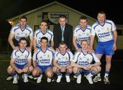 13 March 2008; Ballinderry Shamrocks GAC, Co. Derry, has taken the decision to support the principle of the Irish Government recognising the contribution that their 8 club representatives make to their club, their county, and their country by excelling as gaelic footballers. The players themselves have voluntarily offered to donate a proportion of any award to the Club's Adult Players fund which supports the costs of the team, medical and physio expenses for the 70 adult players in the club. Pictured are the players, back from left, Enda Muldoon, Kevin McGuckin, Camillius Quinn, Ballinderry Shamrocks GAC Club Chairman, James Conway, Niall McCusker, with front, from left, Conleath Gilligan, Michael McIver, Raymond Wilkinson and Colin Devlin. Ballinderry GAA club, Ballinderry, Co. Derry. Picture credit: Oliver McVeigh / SPORTSFILE