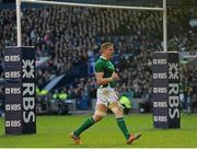 27 February 2011; Jamie Heaslip, Ireland, celebrates after scoring his side's first try. RBS Six Nations Rugby Championship, Scotland v Ireland, Murrayfield, Edinburgh, Scotland. Picture credit: Stephen McCarthy / SPORTSFILE
