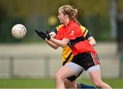 20 March 2015; Roisin Phelan, UCC, in action against Lindsay Peat, DCU. O'Connor Cup Ladies Football, Semi-Final, UCC v DCU. Cork IT, Bishopstown, Cork. Picture credit: Matt Browne / SPORTSFILE