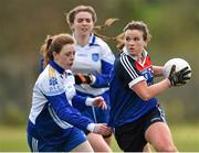 20 March 2015; Danielle Downey, WIT, in action against Niamh Halton, DIT. Lynch Cup Ladies Football, WIT v DIT. Cork IT, Bishopstown, Cork. Picture credit: Matt Browne / SPORTSFILE