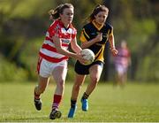 20 March 2015; Nicole Hickey, CIT, in action against Lisa Tully, DCU. Lynch Cup Ladies Football, CIT v DCU. Cork IT, Bishopstown, Cork. Picture credit: Matt Browne / SPORTSFILE