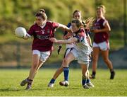 20 March 2015; Joanne Cregg, NUIG, in action against Aileen Wall, UL. O'Connor Cup Ladies Football, Semi-Final, NUIG v UL. Cork IT, Bishopstown, Cork. Picture credit: Matt Browne / SPORTSFILE