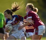 20 March 2015; Aileen Wall, UL, in action against Orla Mallon, NUIG. O'Connor Cup Ladies Football, Semi-Final, NUIG v UL. Cork IT, Bishopstown, Cork. Picture credit: Matt Browne / SPORTSFILE