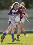 20 March 2015; Aileen Wall, UL, in action against Joanne Cregg, NUIG. O'Connor Cup Ladies Football, Semi-Final, NUIG v UL. Cork IT, Bishopstown, Cork. Picture credit: Matt Browne / SPORTSFILE