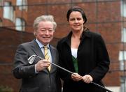 12 March 2008; Irish golfer Hazel Kavanagh, from Dublin, with Minister for Arts, Sport and Tourism, Mr. Seamus Brennan TD, at the announcement of the 2008 Team Ireland Golf Trust Grants. Conrad Hotel, Earlsfort Terrace, Dublin. Picture credit: Matt Browne / SPORTSFILE  *** Local Caption ***