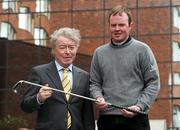 12 March 2008; Irish golfer Brian McElhinney, from Donegal, with Minister for Arts, Sport and Tourism, Mr. Seamus Brennan TD, at the announcement of the 2008 Team Ireland Golf Trust Grants. Conrad Hotel, Earlsfort Terrace, Dublin. Picture credit: Matt Browne / SPORTSFILE  *** Local Caption ***