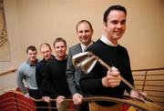 12 March 2008; Irish golfers, from right, Mark Campbell, Stephen Browne, Michael McDermott, Mark Staunton and Peter O'Keeffe at the announcement of the 2008 Team Ireland Golf Trust Grants. Conrad Hotel, Earlsfort Terrace, Dublin. Picture credit: Matt Browne / SPORTSFILE  *** Local Caption ***