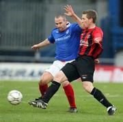 2 February 2008; Eamon Doherty, Crusaders, in action against Conor Downey,  Linfield. CIS Insurance Cup Final, Crusaders v Linfield, Windsor Park, Belfast, Co. Antrim. Picture credit; Oliver McVeigh / SPORTSFILE