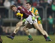 15 March 2008; Kieran Fitzgerald, Galway, in action against David Walsh, Donegal. Allianz National Football League, Division 1, Round 4, Donegal v Galway, Fr. Tierney Park, Ballyshannon, Co. Donegal. Picture credit; Oliver McVeigh / SPORTSFILE