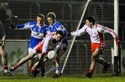 15 March 2008; Martin Swift and PJ Quinn, right, Tyrone, in action against Colm Kelly and Michael Tierney, Laois. Allianz National Football League, Division 1, Round 4, Tyrone v Laois, Healy Park, Omagh, Co. Tyrone. Picture credit; Michael Cullen / SPORTSFILE