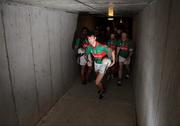 16 March 2008; Ronan McGarrity, Mayo, leads his team out of the tunnel for the start of the game. Allianz National Football League, Division 1, Round 4, Mayo v Kerry, McHale Park, Castlebar, Co. Mayo. Picture credit; Paul Mohan / SPORTSFILE
