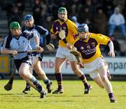 16 March 2008; Wexford's Rory Jacob in action against Dublin's Philip Brennan. Allianz National Hurling League, Division 1A, Round 4, Wexford v Dublin, Wexford Park, Wexford. Picture credit; Matt Browne / SPORTSFILE