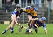 16 March 2008; Niall Gilligan, Clare, in action against Paul Curran and Conor O'Brien, Tipperary. Allianz National Hurling League, Division 1B, Round 4, Clare v Tipperary, Cusack Park, Ennis, Co. Clare. Picture credit; Kieran Clancy / SPORTSFILE