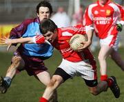 17 March 2008; Daniel Toner, St. Patrick's Academy Dungannon, in action against Tomas Corrigan, St. Michael's Enniskillen. Bank of Ireland MacRory Cup Final, St. Michael's Enniskillen v St. Patrick's Academy Dungannon, Healy Park, Omagh, Co Tyrone. Picture credit; Oliver McVeigh / SPORTSFILE