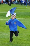 17 March 2008; Five-year-old St Vincent's supporter Fionagh Lambe, from Clonturk Park, Drumcondra, celebrates her team's win. AIB All-Ireland Club Football Final - St Vincent's v Nemo Rangers, Croke Park, Dublin. Picture credit; Ray McManus / SPORTSFILE